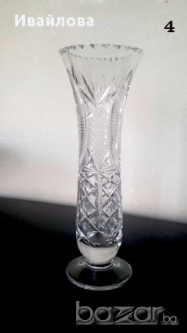 Кристални вази - различни форми и размери, снимка 6 - Други стоки за дома - 14881628