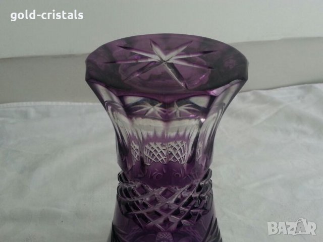 Кристална ваза цветен кристал, снимка 8 - Антикварни и старинни предмети - 23822279