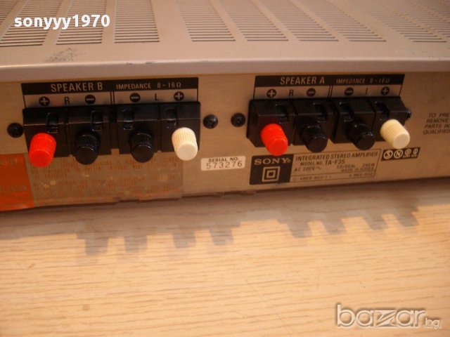 SONY//sony ta-f35-240watts stereo amplifier-внос швеицария, снимка 10 - Ресийвъри, усилватели, смесителни пултове - 12107976
