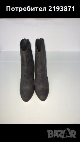 Нови тъмно сиви боти с дебел ток JustFab номер 40, снимка 8 - Дамски боти - 24275092