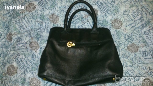 Черна кожена дамска чанта, снимка 9 - Чанти - 11954053