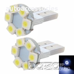 LED Диодна крушка 6LED SMD 12V T10, снимка 2 - Аксесоари и консумативи - 18967708