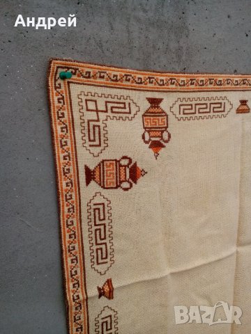 Стара бродирана покривка #12, снимка 3 - Антикварни и старинни предмети - 23789353