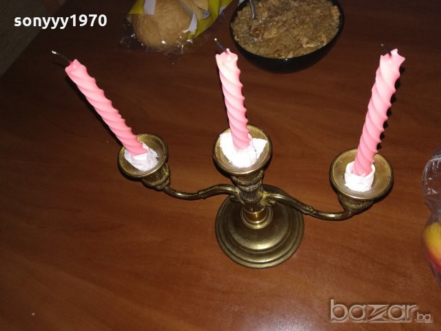 антика ретро свещник от швеицария-цвят злато, снимка 12 - Антикварни и старинни предмети - 20248030