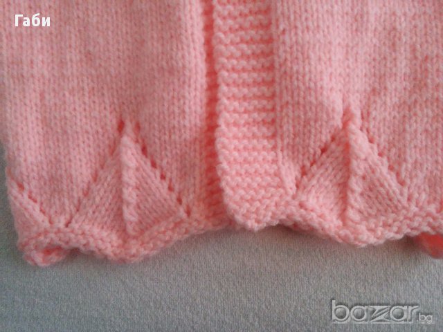 Ръчно плетена бебешка жилетка, снимка 4 - Жилетки и елечета за бебе - 16391446