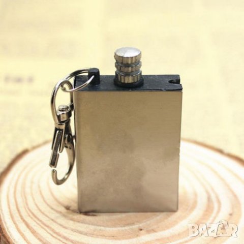 🔥 Водонепроникаем Кибрит с Кремък - ключодържател