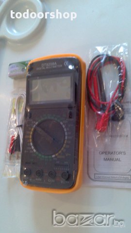 Multimeter Dt9208a мултиметър мултимер мултицет мултитестер цифров, снимка 2 - Други машини и части - 9969544