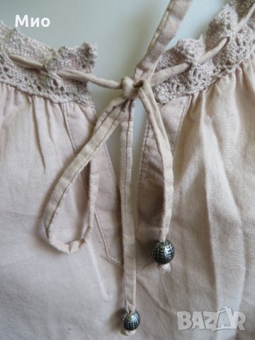 Cream, памучна бродирана блуза, 40, пепел от рози, снимка 4 - Ризи - 21513467