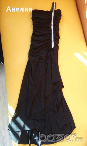 Стилна черна дълга дамска рокля, снимка 7 - Рокли - 16685863