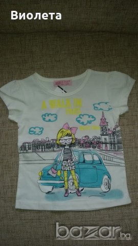 Тениски за малки госпожици НОВИ, снимка 3 - Бебешки блузки - 20533390