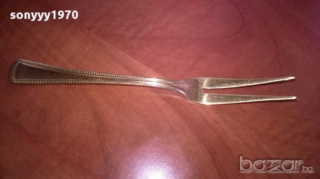 Imperial 18/10-23/24 karat hartvergoldet-вилица 17см-внос швеицария, снимка 7 - Антикварни и старинни предмети - 17888641