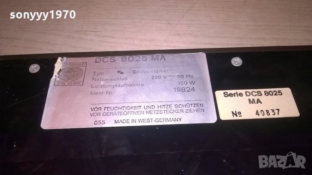 schneider dcs8025ma hifi stero main amplifier-west germany, снимка 17 - Ресийвъри, усилватели, смесителни пултове - 22092653