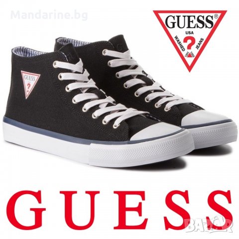 ПРОМО 🍊 GUESS 🍊 Мъжки спортно елегантни кецове BLACK LOGO № 41-42-43 нови с кутия, снимка 5 - Ежедневни обувки - 25738439