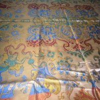 Индийско копринено покривало за спалня от 80те. Години, неопотребявано, снимка 5 - Спално бельо - 25488071