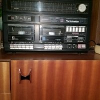 Комбиниран грамофон и касетофон Schneider SP112 ретро УНИКАТ, снимка 2 - Радиокасетофони, транзистори - 23065792
