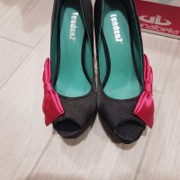 сатенени обувки Tendenz, снимка 3 - Дамски обувки на ток - 25712675