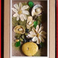 Картини с миди, камъчета и морски пясък, снимка 4 - Подаръци за рожден ден - 23225670
