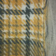 Жълт кариран плат с залепена подплата за къса пола или др., снимка 3 - Поли - 17833203