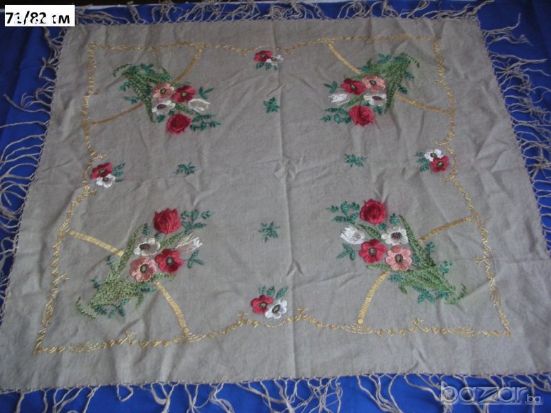 Дантелени Покривки 15 бр Ръчно Бродирани Карета Плетени покривки за маса ГОБЛЕН с птички Дантела, снимка 1