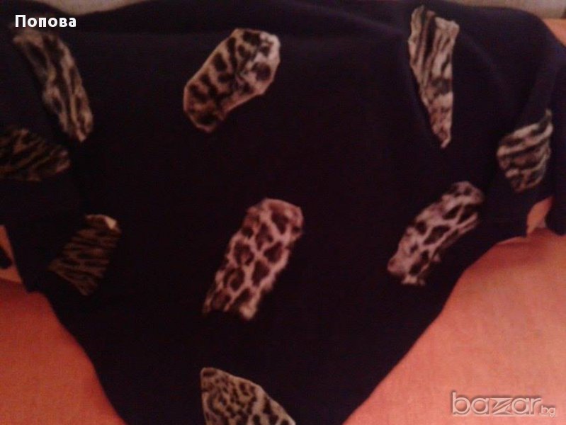 Промо! Вълна с естествена кожа-уникална наметка, снимка 1