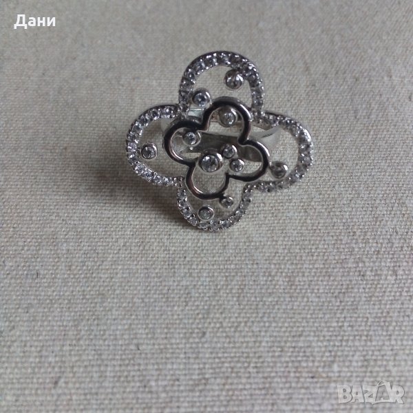  Сребро нов масивен пръстен с родий, снимка 1