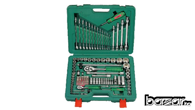 Гедоре комбинирано 1/4"-1/2" к-т 124 бр/4-34мм./,/3/8"-1-3/16"/.хром ванадий, снимка 2 - Куфари с инструменти - 9587871