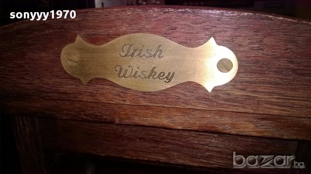 Irish wiskey-красива кутия с орнаменти-51х26х15см-внос швеицария, снимка 8 - Антикварни и старинни предмети - 16781155