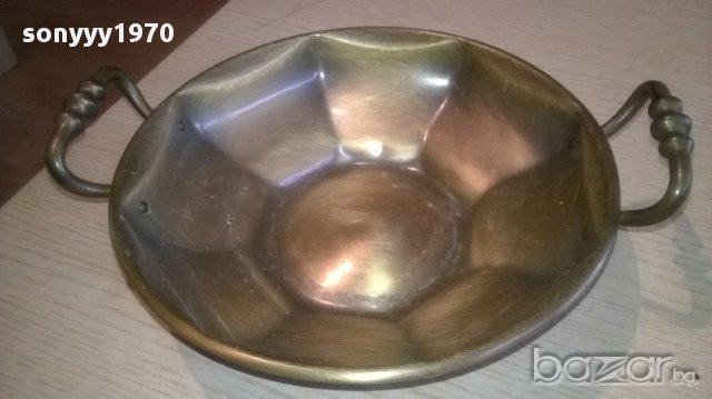 Ретро колекция-фруктиера мед/месинг 27х8см-внос швеицария, снимка 9 - Антикварни и старинни предмети - 17238651