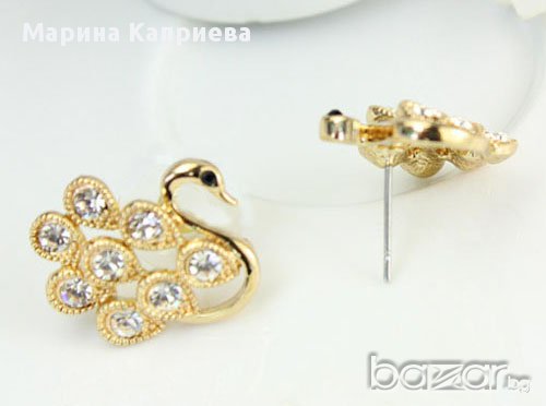 Обеци "Лебед" /С-29/, снимка 2 - Обеци - 13081558