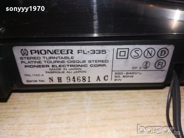 pioneer pl-335-made in japan-грамофон-внос швеицария, снимка 13 - Грамофони - 21154053