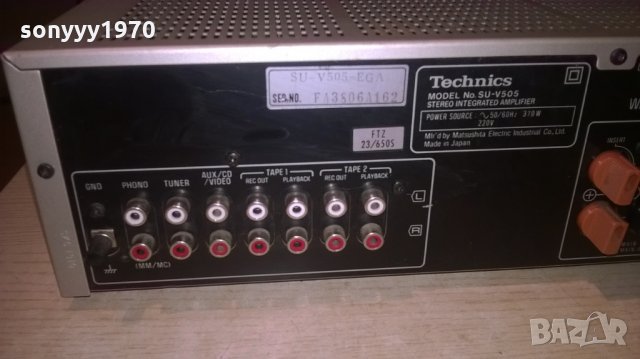 technics su-v505 stereo amplifier-made in japan, снимка 15 - Ресийвъри, усилватели, смесителни пултове - 24388415