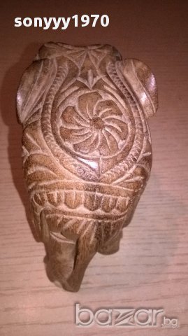 Красив слон-дървен 13/10/7см-внос швеицария, снимка 4 - Антикварни и старинни предмети - 16169330