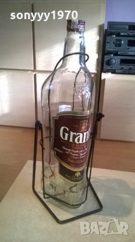 grants-4.5l-голяма бутилка от уиски-празна-55х20х20см, снимка 1 - Други - 24630757
