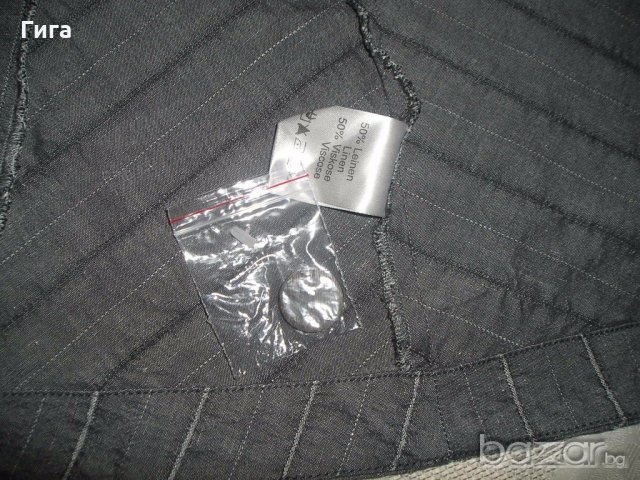 Сиво ленено сако, снимка 3 - Сака - 18179920