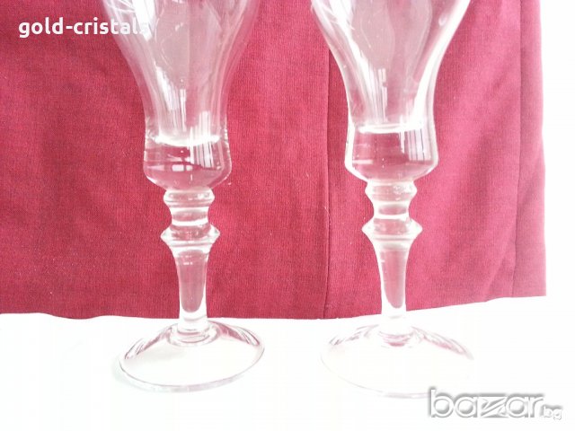 Ретро стъклени ритуални сватбени чаши, снимка 6 - Антикварни и старинни предмети - 19985601