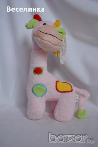 Бебешка или детска плюшена играчка  жираф на шарени петна-010, снимка 3 - Плюшени играчки - 13397890