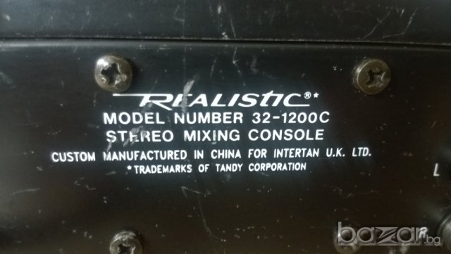 realistic-32-1200c-stereo mixing console-внос англия, снимка 11 - Ресийвъри, усилватели, смесителни пултове - 8101209