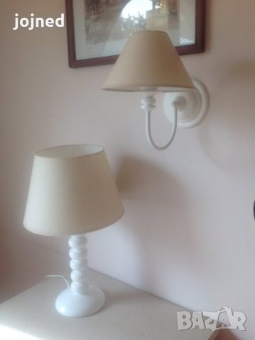 Винтидж класика-бял полилей за хол,всекидневна ,шаби шик лампа,модерно осветление, снимка 7 - Полилеи - 22892010