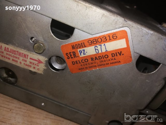 buick-delco radio div.kokomo indiana-made in usa-внос франция, снимка 14 - Ресийвъри, усилватели, смесителни пултове - 20344546