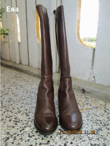 Дамски ботуши от естествена кожа Janyx, тъмнокафяви, номер 39, снимка 3 - Дамски ботуши - 15836921