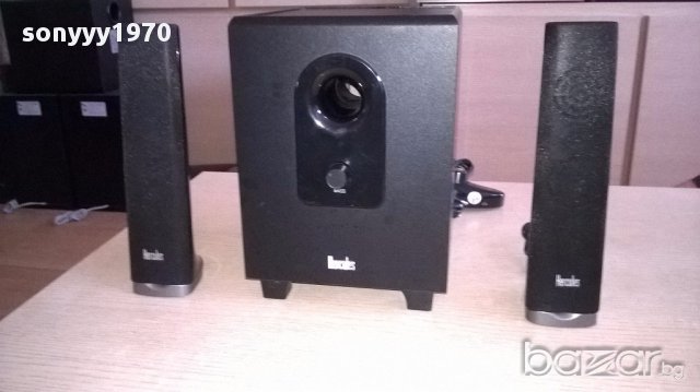 Hercules буфер с усилвател 24х22х17см и 2 колони 24см-от швеицария, снимка 2 - Тонколони - 17934029