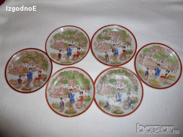 Китайски сервиз от 6 чинийки, китайски порцелан , снимка 1 - Колекции - 19375256