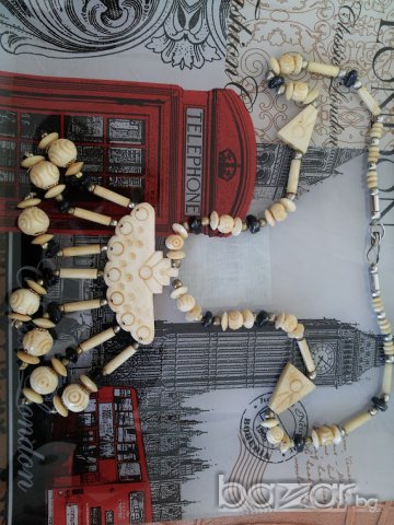 разкошна огърлица красота от естествен рог, снимка 6 - Колиета, медальони, синджири - 15088760