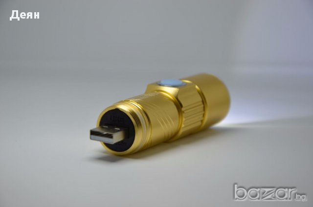 USB Акумулаторен LED Фенер, снимка 4 - Друга електроника - 17465102
