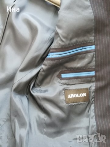 Тъмно син костюм на райе Apolon, снимка 2 - Костюми - 23855516