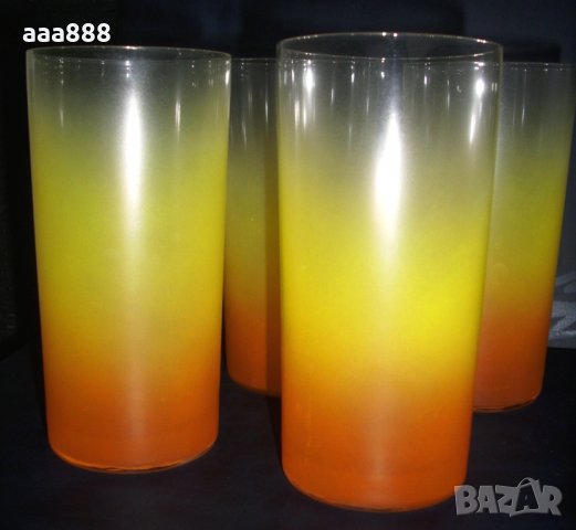 Чаши и кана за фреш матирано цветно стъкло, снимка 3 - Сервизи - 23617418