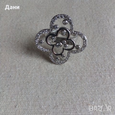  Сребро нов масивен пръстен с родий