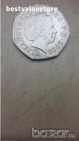 Монета 50 Английски Пенса 2002г. / 2002 50 UK Pence KM# 991, снимка 3 - Нумизматика и бонистика - 15410902
