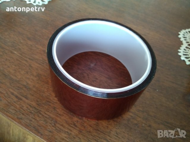 Полиамидна лента ( Kapton tape ) за използване при 3D принтери 20мм и 40 мм ширина 30 метра дължина, снимка 3 - Принтери, копири, скенери - 24214594