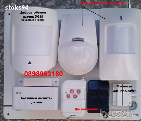 Безжични алармени|охранителни системи с гсм известяване,безжични аларми за дома и офиса, снимка 1